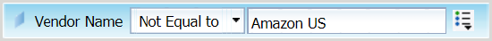 Query operator: Not Equal to