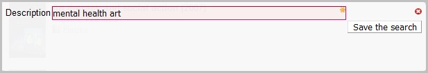 Saved search pop up window to name the search.