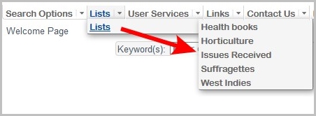 Example of Library Lists.
